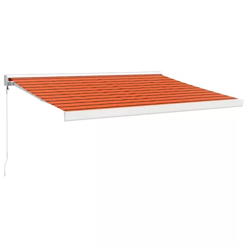  narancs-barna szövet és alumínium behúzható napellenző 3,5x2,5m