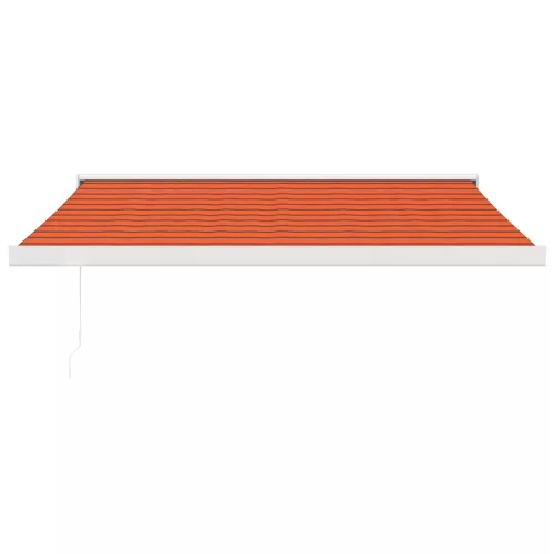  narancs-barna szövet és alumínium behúzható napellenző 3,5x2,5m