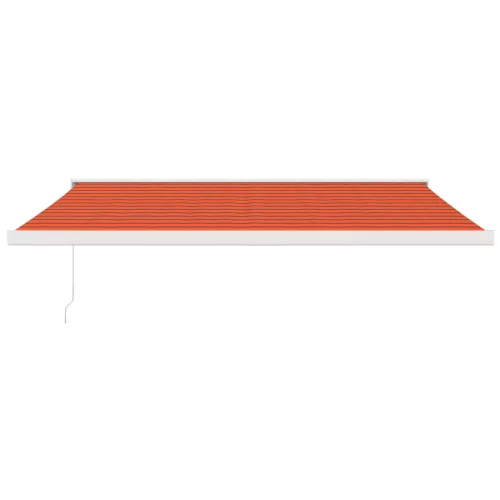  narancs-barna szövet és alumínium behúzható napellenző 4,5x3 m