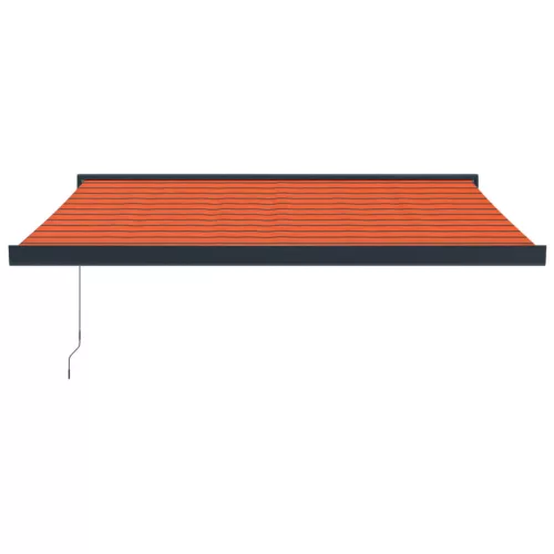  narancs-barna szövet és alumínium behúzható napellenző 3,5x2,5m