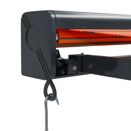  narancs-barna szövet és alumínium behúzható napellenző 3,5x2,5m