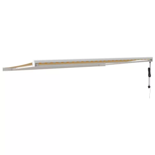  sárga-fehér szövet és alumínium behúzható napellenző 5 x 3 m