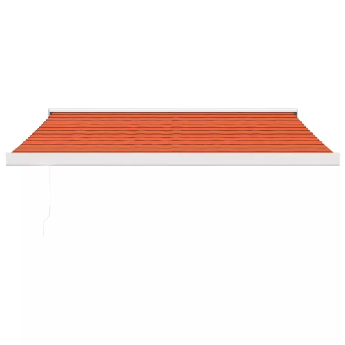  narancs-barna szövet és alumínium behúzható napellenző 3x2,5 m