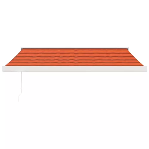  narancs-barna szövet és alumínium behúzható napellenző 3x2,5 m