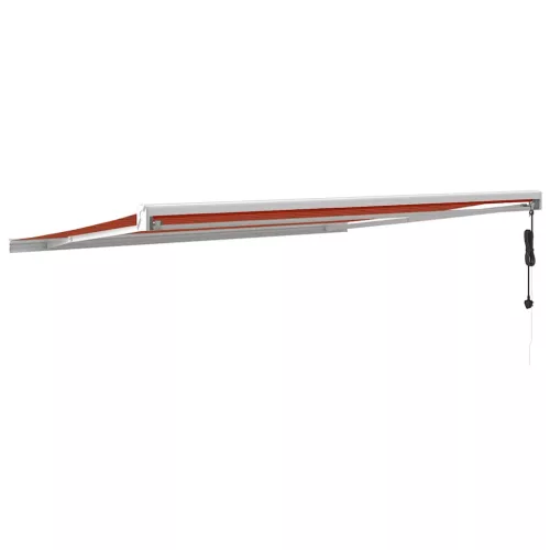  narancs-barna szövet és alumínium behúzható napellenző 3x2,5 m