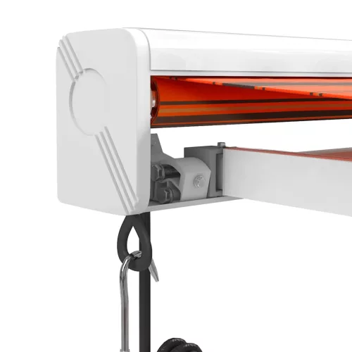  narancs-barna szövet és alumínium behúzható napellenző 3x2,5 m