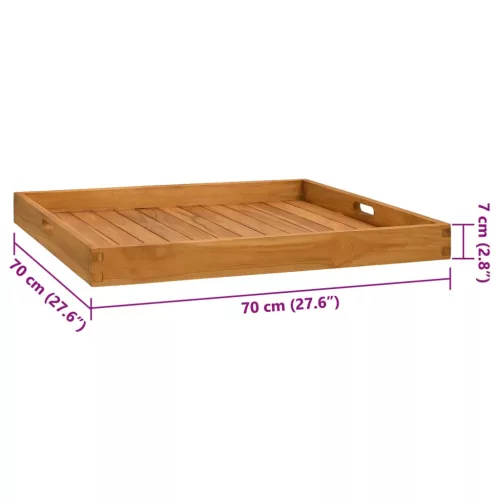  tömör tíkfa tálalótálca 70 x 70 cm