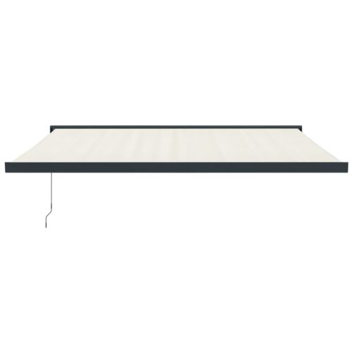  krémszínű szövet és alumínium behúzható napellenző 4 x 3 m