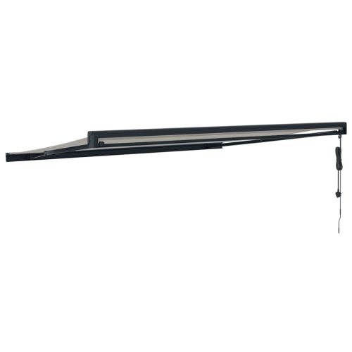  krémszínű szövet és alumínium behúzható napellenző 4 x 3 m