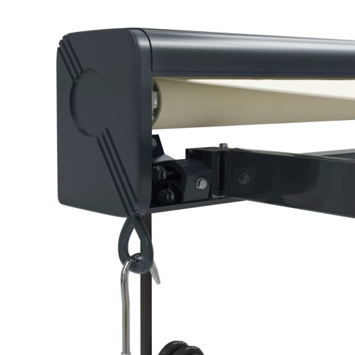  krémszínű szövet és alumínium behúzható napellenző 4 x 3 m