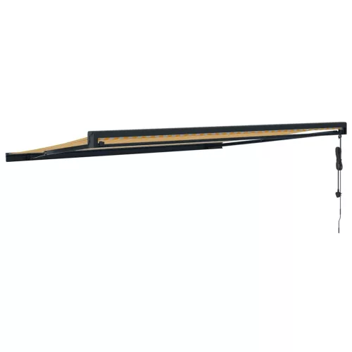  sárga-fehér szövet és alumínium behúzható napellenző 4,5 x 3 m