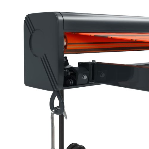  narancs-barna szövet és alumínium behúzható napellenző 3x2,5 m