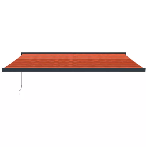  narancs-barna szövet és alumínium behúzható napellenző 3x2,5 m