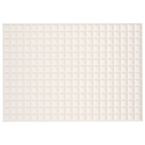  világos krémszínű szövet súlyozott takaró 140 x 200 cm 6 kg