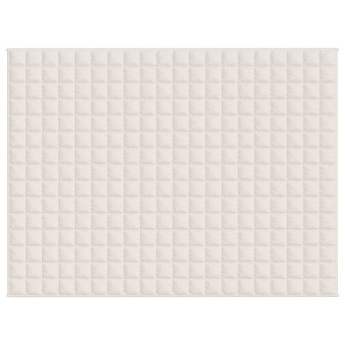  világos krémszínű szövet súlyozott takaró 152 x 203 cm 7 kg