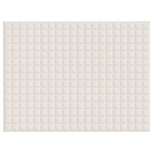  világos krémszínű szövet súlyozott takaró 152 x 203 cm 11 kg