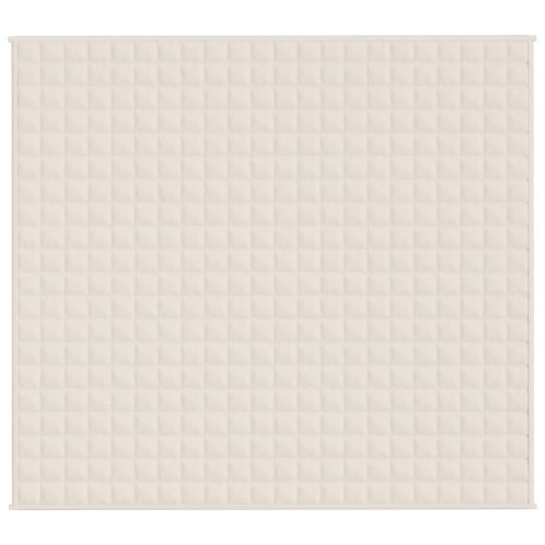  világos krémszínű szövet súlyozott takaró 200 x 230 cm 9 kg