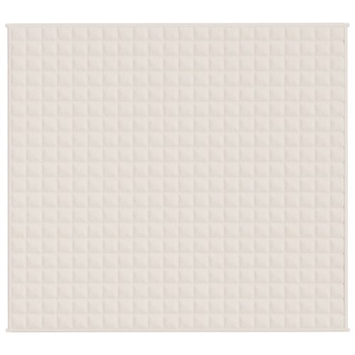  világos krémszínű szövet súlyozott takaró 200 x 220 cm 13 kg