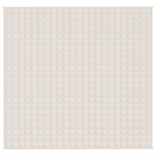  világos krémszínű szövet súlyozott takaró 220 x 240 cm 11 kg