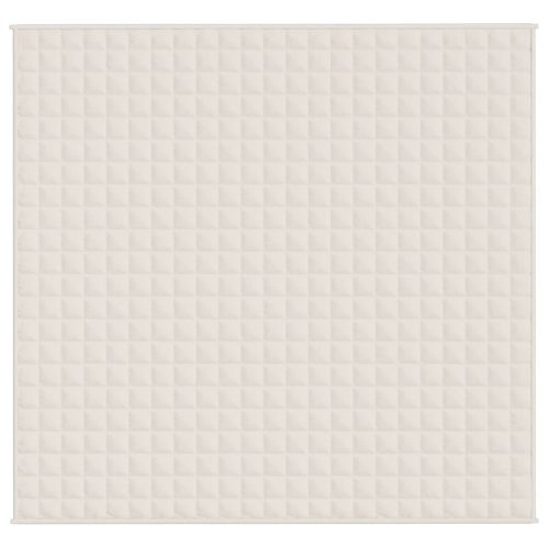  világos krémszínű szövet súlyozott takaró 220 x 240 cm 15 kg