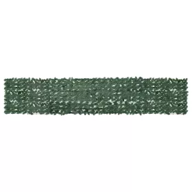  sötétzöld leveles erkélyparaván 400 x 75 cm