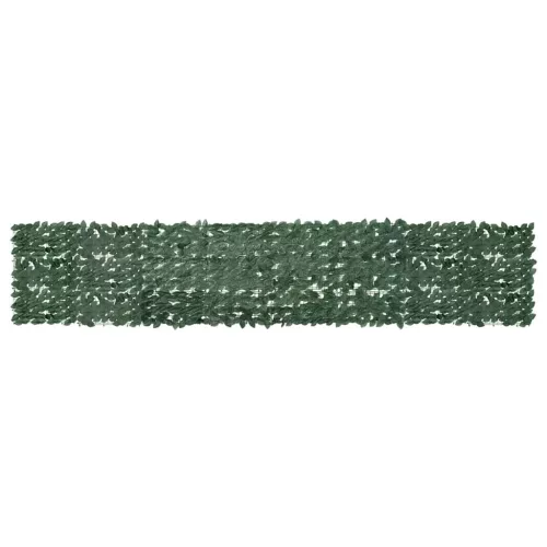  sötétzöld leveles erkélyparaván 400 x 75 cm