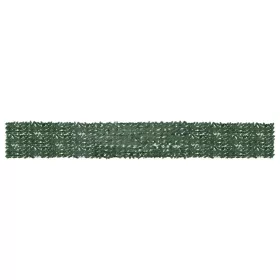  sötétzöld leveles erkélyparaván 600 x 75 cm