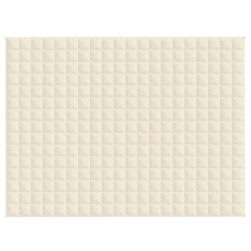  világos krémszínű szövet súlyozott takaró 152 x 203 cm 7 kg