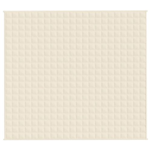  világos krémszínű szövet súlyozott takaró 200 x 220 cm 9 kg