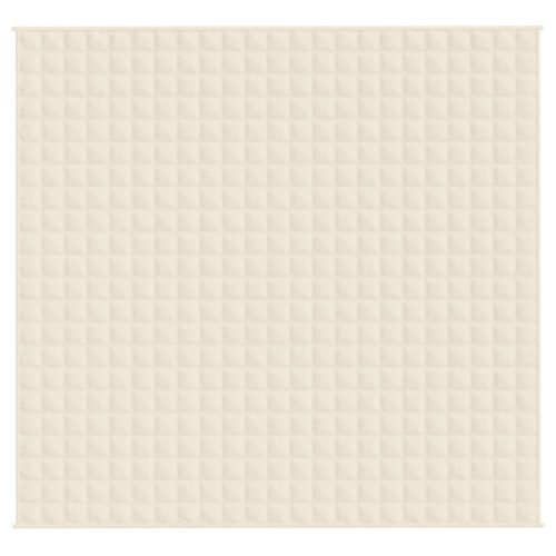  világos krémszínű szövet súlyozott takaró 220 x 230 cm 15 kg