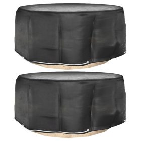  2 db kerek kerti bútorhuzat 10 fűzőlyukkal Ø260 x 90 cm