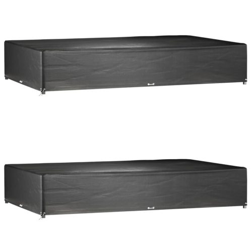  2 db téglalap alakú kerti bútorhuzat 16 fűzőlyukkal 325x205x60