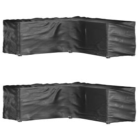    2 db L-alakú kerti bútorhuzat 16 fűzőlyukkal 285x285x90 cm