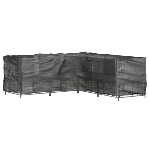  2 db L-alakú kerti bútorhuzat 16 fűzőlyukkal 285x285x90 cm