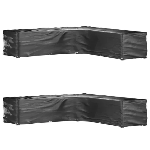  2 db L-alakú kerti bútorhuzat 20 fűzőlyukkal 300x300x70 cm