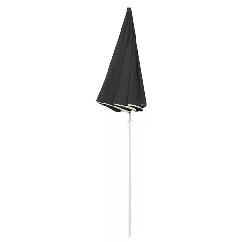  antracitszürke kültéri napernyő acél rúddal 180 cm