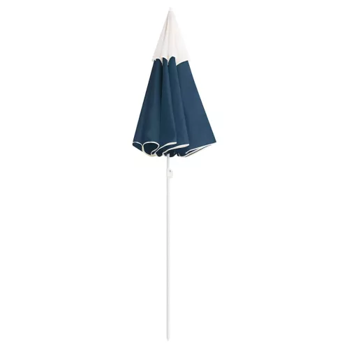  kék kültéri napernyő acél rúddal 180 cm