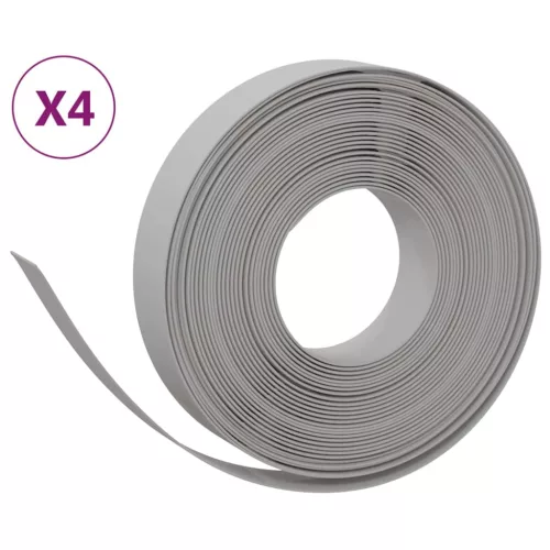  4 db szürke polietilén kerti szegély 10 m x 10 cm