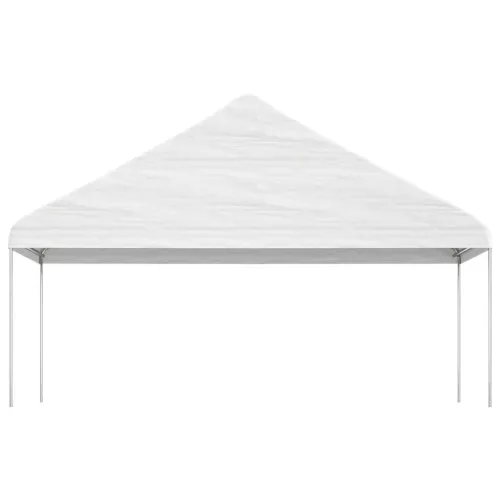  fehér polietilén pavilon tetővel 6,69 x 5,88 x 3,75 m