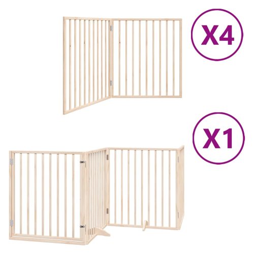  nyárfa 12 paneles összecsukható kutyakapu ajtóval 960 cm