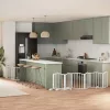  fehér nyárfa 15 paneles összecsukható kutyakapu ajtóval 750 cm