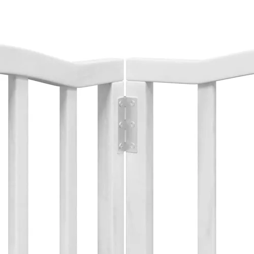  fehér nyárfa 15 paneles összecsukható kutyakapu ajtóval 750 cm