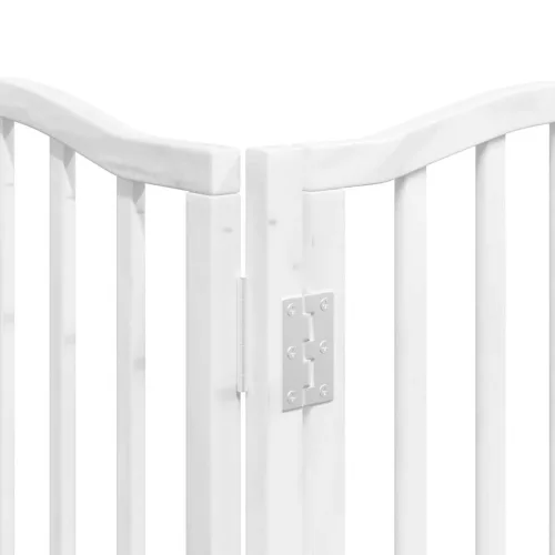  fehér nyárfa 9 paneles összecsukható kutyakapu ajtóval 450 cm