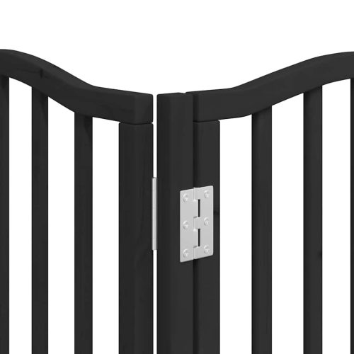  fekete nyárfa 12 paneles összecsukható kutyakapu ajtóval 600 cm