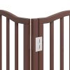  barna nyárfa 15 paneles összecsukható kutyakapu ajtóval 750 cm