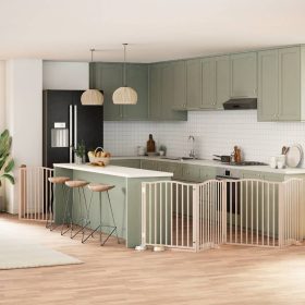  nyárfa 6 paneles összecsukható kutyakapu ajtóval 480 cm