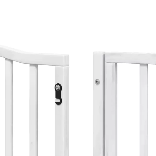  fehér nyárfa 8 paneles összecsukható kutyakapu ajtóval 640 cm