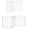  fehér nyárfa 8 paneles összecsukható kutyakapu ajtóval 640 cm