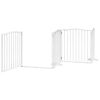  fehér nyárfa 10 paneles összecsukható kutyakapu ajtóval 800 cm