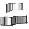  fekete nyárfa 12 paneles összecsukható kutyakapu ajtóval 960 cm
